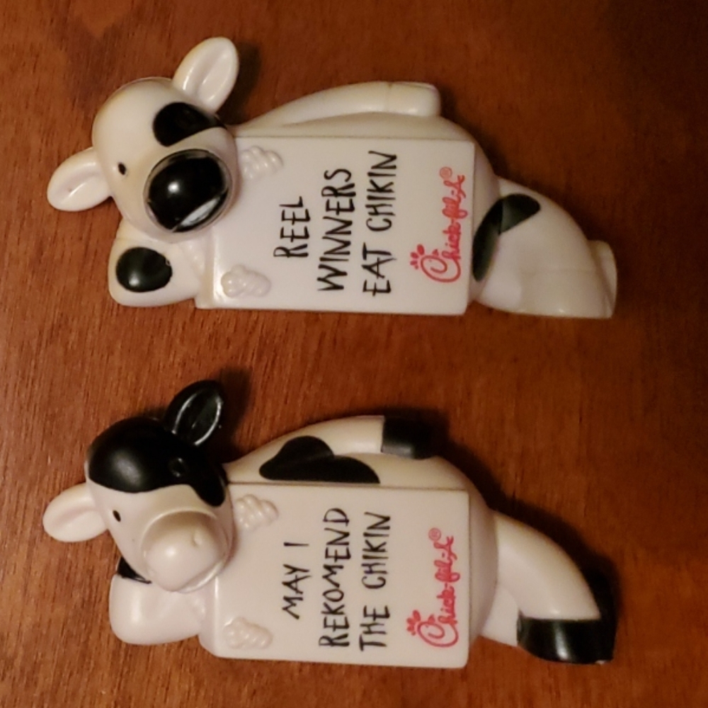 Pair of Vintage Chick-Fil-A Plastic Figurines